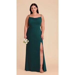 Birdy Grey Kaia Emerald Green Cowl Neck Bridesmaid Dress Plus Size 2XL Slit‎